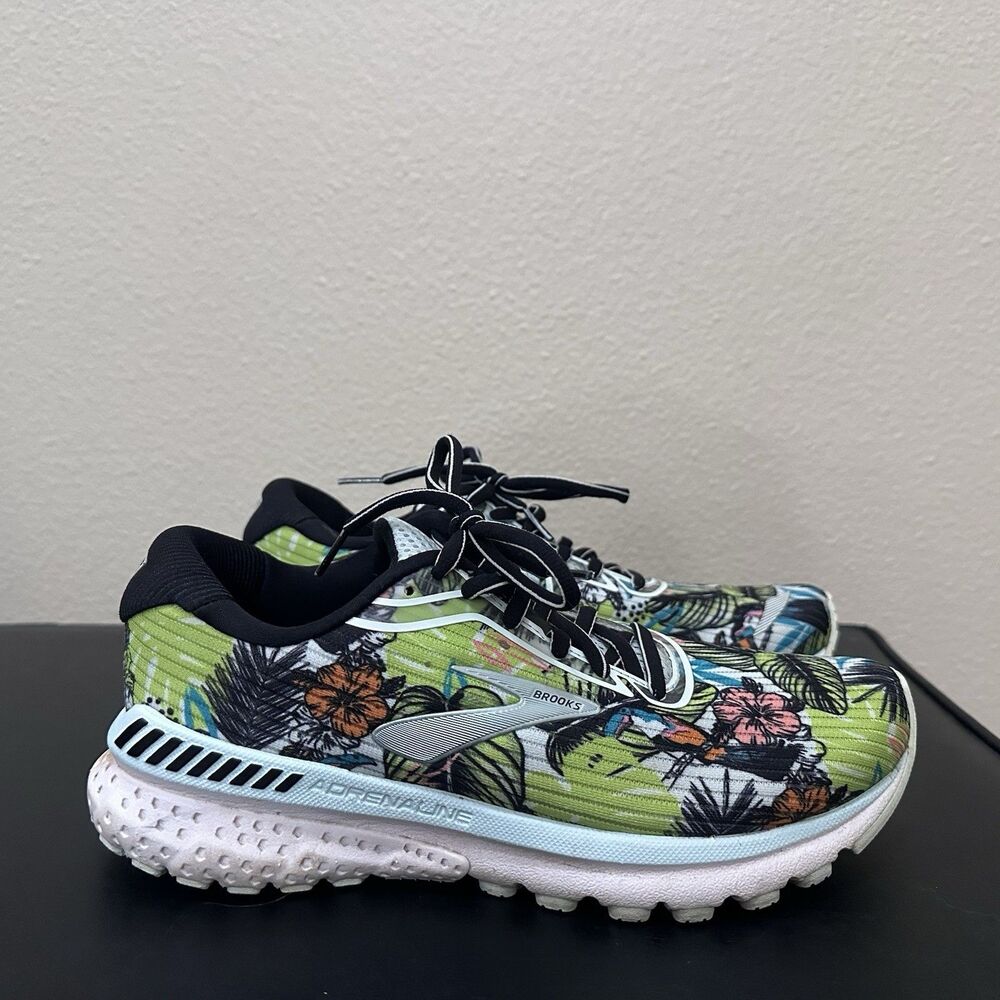 Brooks Adrenaline Running Shoes Womens 8 Medium B Floral Cushion Neutral - Picture 2 of 13
